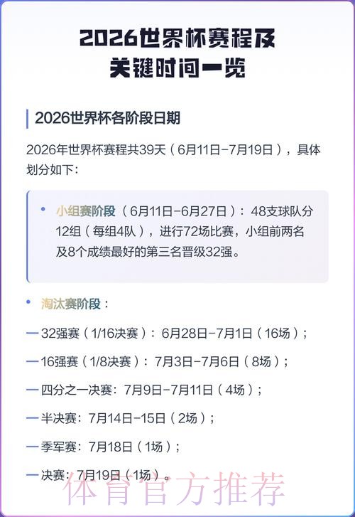 2026世界杯每日赛程实时更新完整安排怎么查